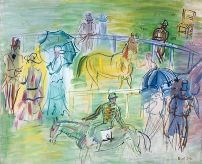 Paddock (olieverf op doek) door Raoul Dufy