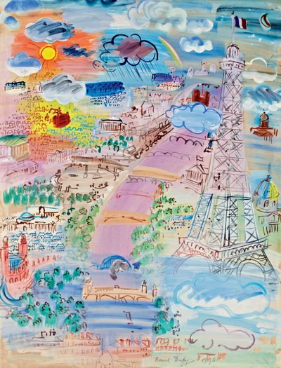 Parijs en de Eiffeltoren door Raoul Dufy