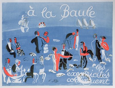 Affiche met reclame voor de badplaats La Baule door Raoul Dufy