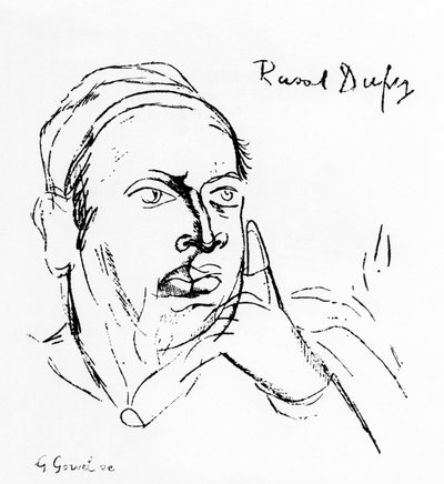 Remy de Gourmont (litho) door Raoul Dufy
