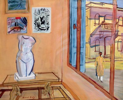 Studio met torso, c.1946 (olieverf op paneel) door Raoul Dufy