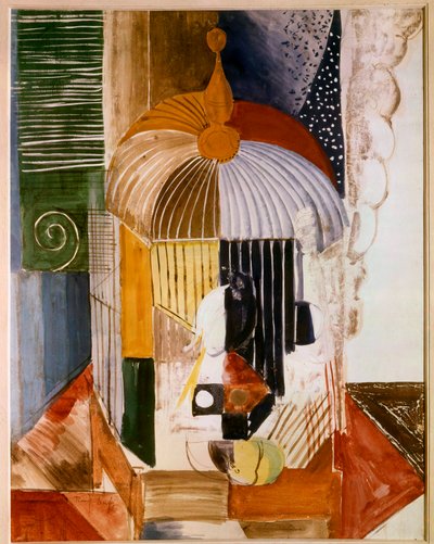 De vogelkooi, 20e eeuw (olieverf op doek) door Raoul Dufy