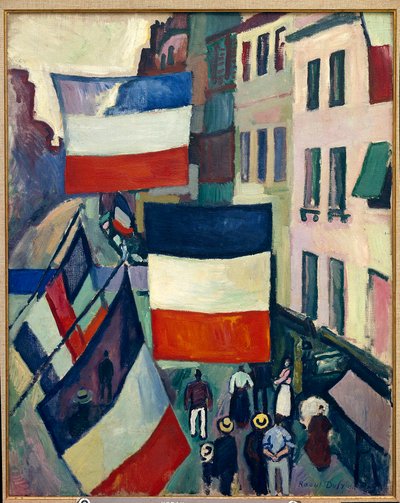De Bolwerkstraat op 14 juli door Raoul Dufy