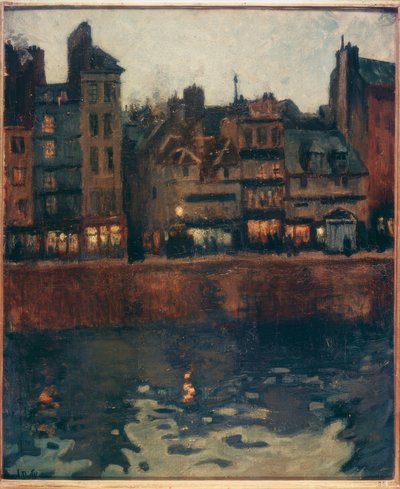 De haven van Le Havre bij zonsondergang door Raoul Dufy