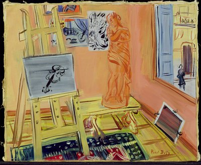 De studio, ca.1942 (olieverf op doek) door Raoul Dufy