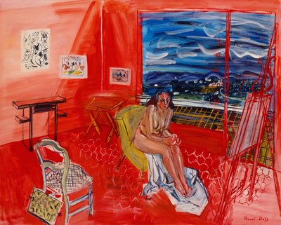 Workshop Vence (olieverf op doek) door Raoul Dufy