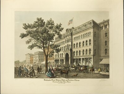 Washington Street tussen State en Dearborn, Chicago, met Crosby
