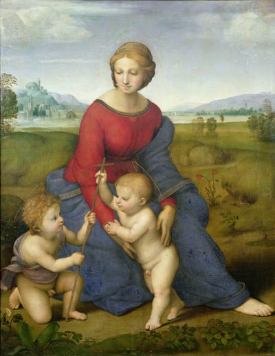Madonna in de weide door Raphael