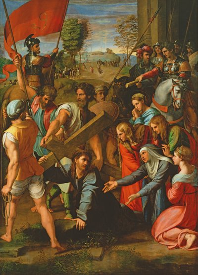 De val op de weg naar Calvarie door Raphael