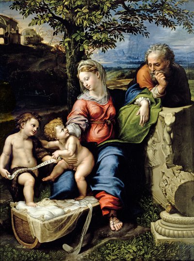 De Heilige Familie van de eik door Raphael