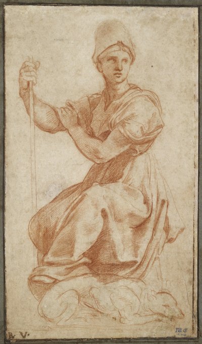 Allegorische vrouwelijke figuur; Allegorie van Fides door Raphael