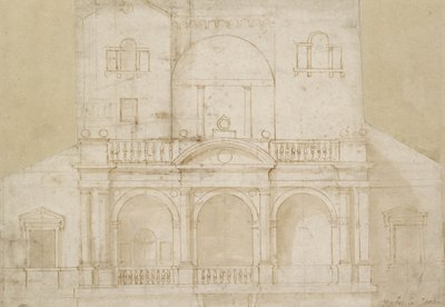 Architectonisch ontwerp (Villa Madama) door Raphael
