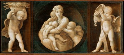 Liefdadigheid, predella van het Baglioni Altaarstuk door Raphael (1483 1520)
