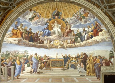 Disputa, uit de Stanza della Segnatura door Raphael