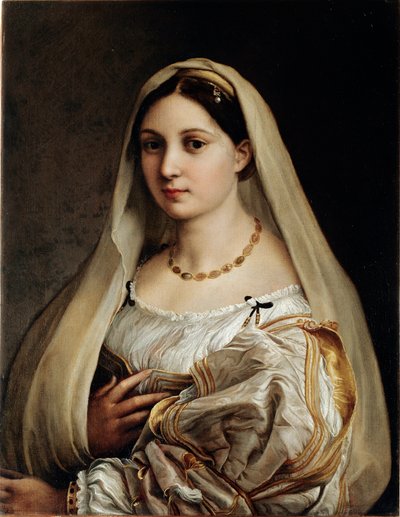Portret van een dame genaamd de Voilee door Raphael