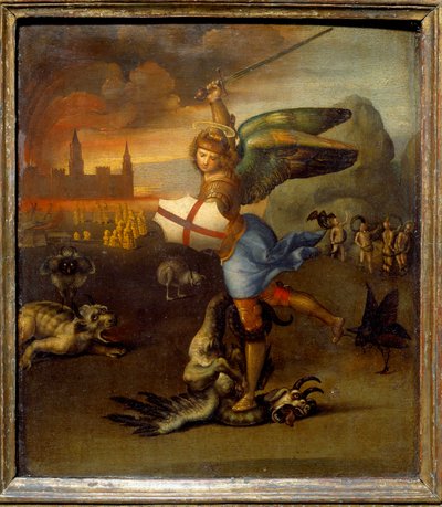 Sint-Michiel en de draak door Raphael