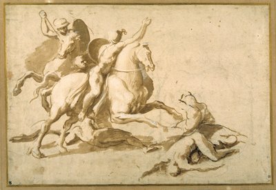 Studie voor een veldslag door Raphael