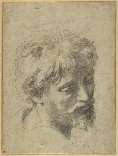 Studie voor de discipel uiterst links van 
