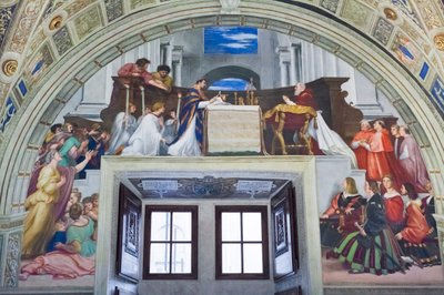 De mis in Bolsena, kamer van Heliodorus door Raphael (1483 1520)