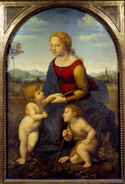 De Maagd met een kind en de kleine Sint Jan, of de mooie tuinman door Raphael