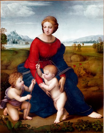 De Maagd in de Weide of Madonna van het Belvedere door Raphael