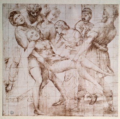 De studie voor het altaarstuk Baglioni door Raphael