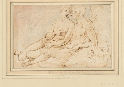 Cupido en Psyche, ca. 1540 door Raphael