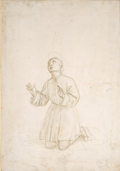 Knielende figuur van een jongeling, ca. 1503 door Raphael
