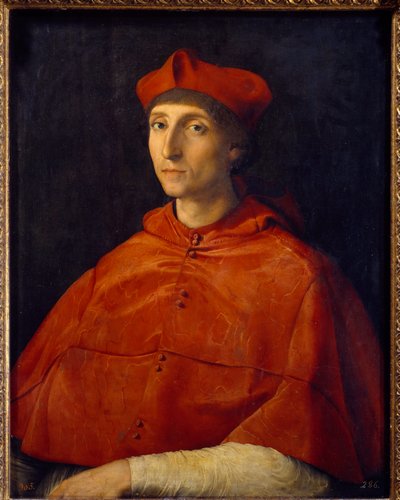 Portret van een kardinaal door Raphael