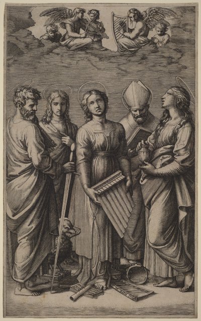 De heilige Cecilia door Raphael