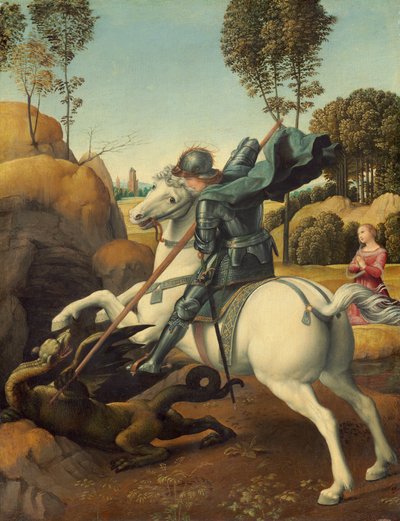 Sint Joris en de Draak, ca. 1506 door Raphael