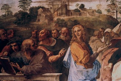 De Disputatie over het Heilig Sacrament (detail) door Raffaello Sanzio Raphael