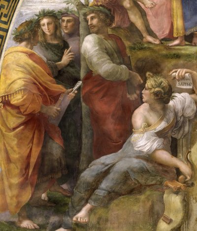 De Parnassus (detail) door Raphael