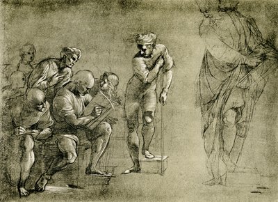 De Pythagoras-groep uit de School van Athene door Raffaello Sanzio Raphael