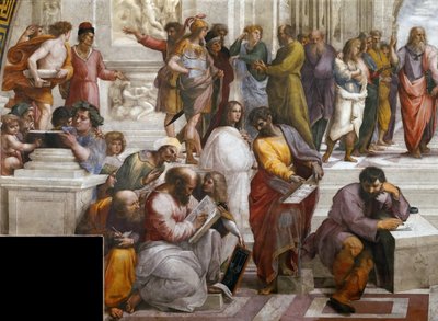 De School van Athene (detail) door Raphael