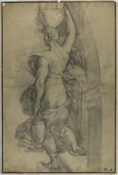 Vrouw die een waterkruik draagt door Raphael
