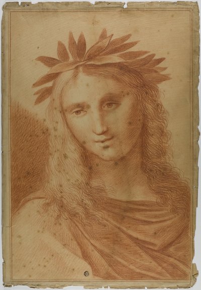 Vrouw gekroond met laurier door Raphael