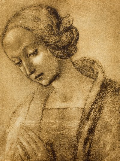De Maagd, tekening door Raphael. Gabinetto dei Disegni e Stampe, Uffizi Gallery, Florence door Raffaello Sanzio Raphael