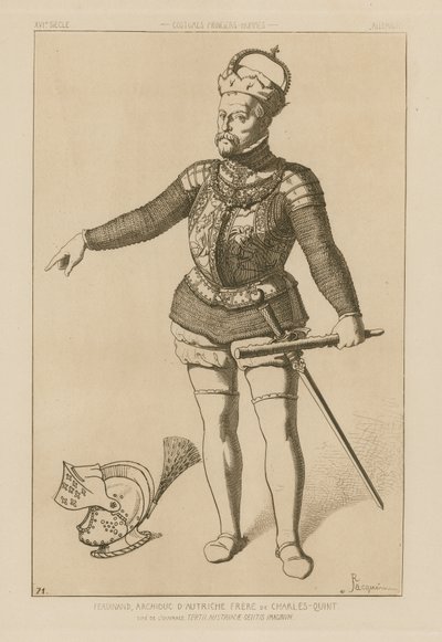 Ferdinand, aartshertog van Oostenrijk, broer van Karel V door Raphael Jacquemin