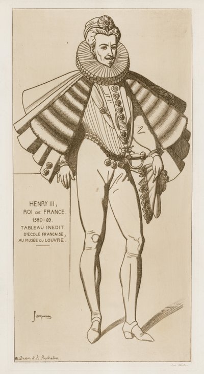 Hendrik III, Koning van Frankrijk, 1580-89 door Raphael Jacquemin
