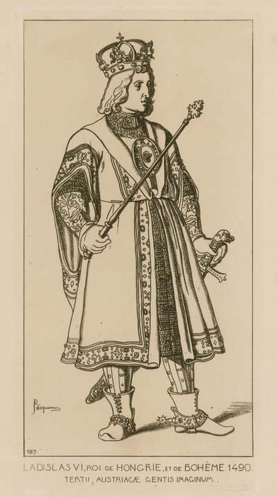 Ladislaus VI, Koning van Hongarije en Bohemen, 1490 door Raphael Jacquemin