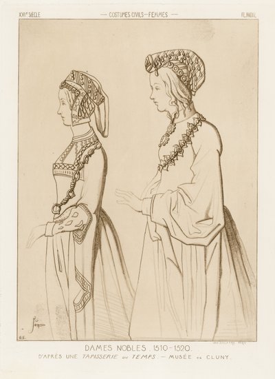 Adellijke vrouwen, 1510-1520 door Raphael Jacquemin