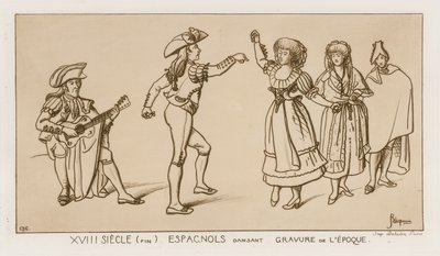 Spaanse dansers aan het einde van de 18e eeuw door Raphael Jacquemin
