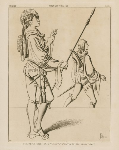 Schildknapen, 1500-1515 door Raphael Jacquemin