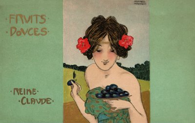 Greengages, ca.1900 (illustratie) door Raphael Kirchner