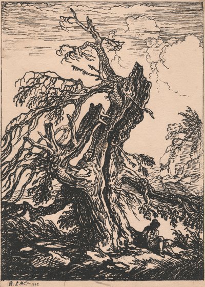 Studie van een boom door Raphael Lamar West