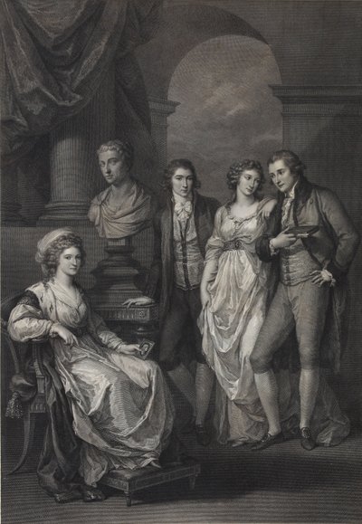 Familieportret van Catherine Petrovna Baryatinskaya 1750-1811, geboren Prinses van Holstein-Beck, 1793 door Raphael Morghen