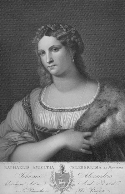 La Fornarina, ca. 1814 door Raphael Morghen