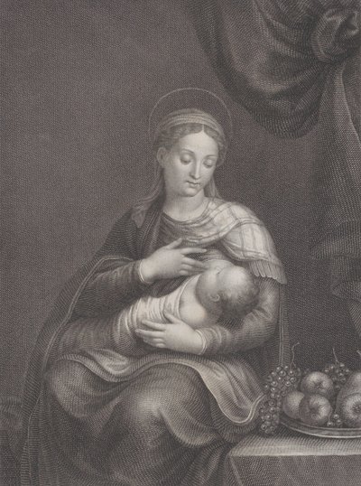 La Madonna del Latte door Raphael Morghen