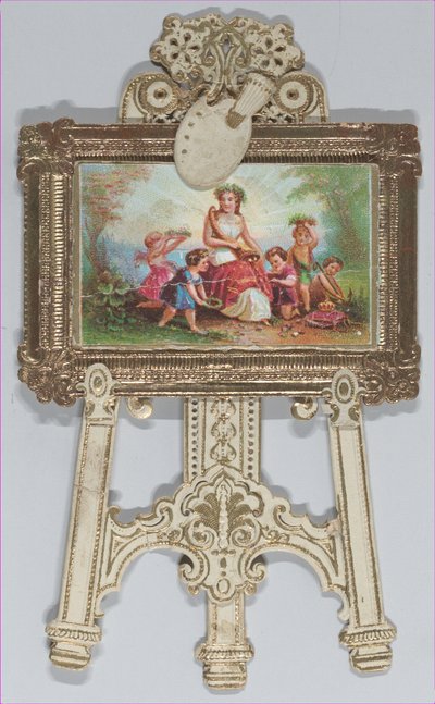 Valentijn - Staande ezel, chromolithografische familie door Raphael Tuck and Sons